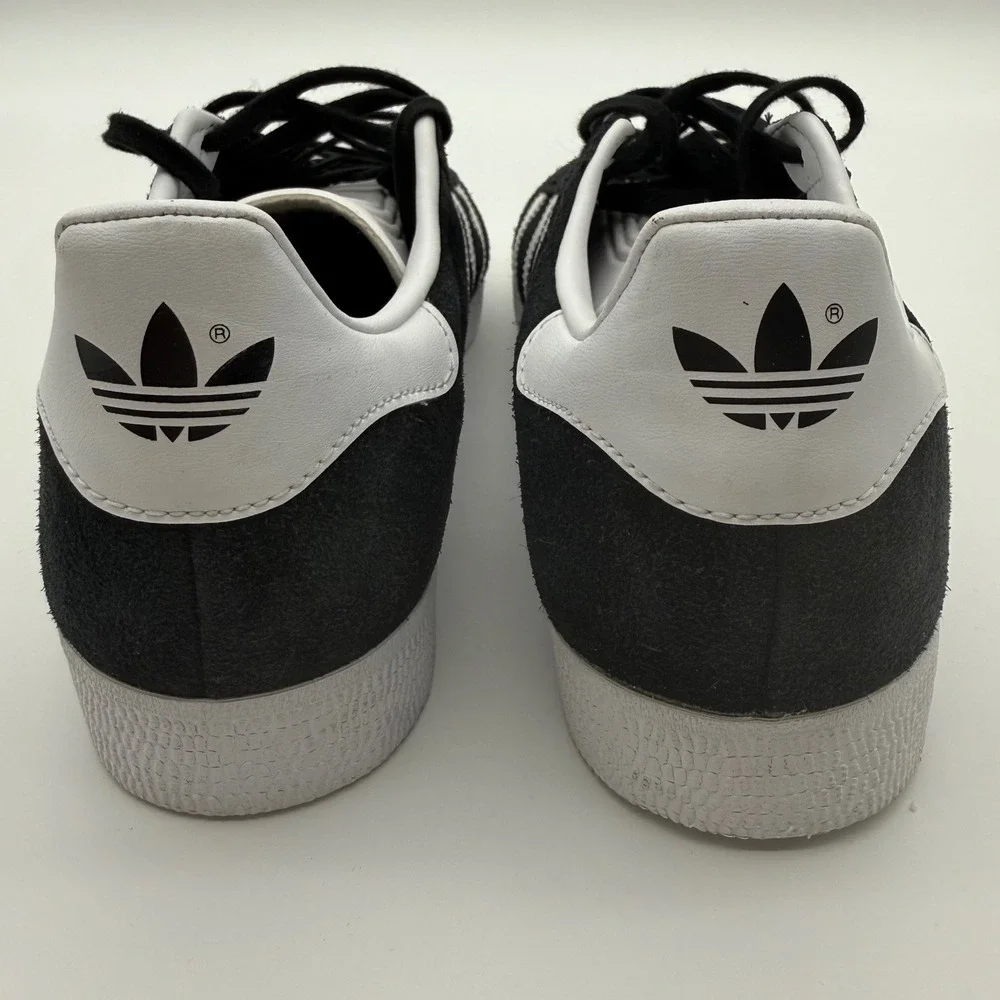 Adidas Originals Gazelle Black White Suede Sneakers Men's Size 9 EUC New Insoles